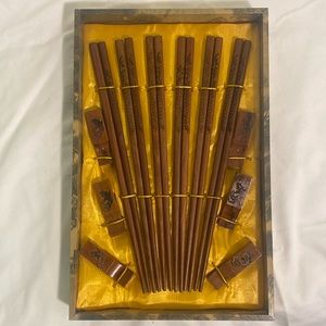 New Bamboo Chopsticks set of 6